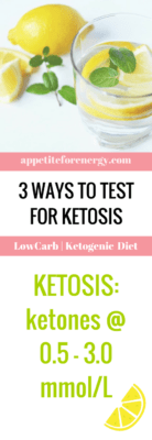 Glass of water with lemon, Ketosis defined as ketone 0.5-3.0mmol