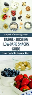 Variety of low carb snacks - olives, avocado, eggs, nuts, cheese