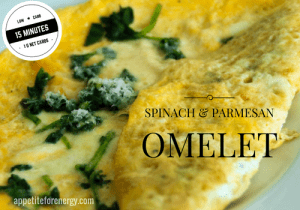 15 Minute Low-Carb Spinach & Parmesan Omelet