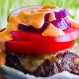 For the BEST bunless burger, look no further than our juicy, decadent, soul restoring Low-Carb Burger With Chipotle Mayo. 30 minutes & 9g of net carbs. Low-Carb burger recipe| bunless burgers| gluten-free burger|Atkins burger|keto burger|ketogenic diet burger |hamburger | quick burger recipe|how to make a bunless burger |chipotle mayo for burgers #ketorecipes #lowcarbdiet #ketogenic #bunlessburger #glutenfree #ketomeals #ketofam #atkins #chipotlemayo