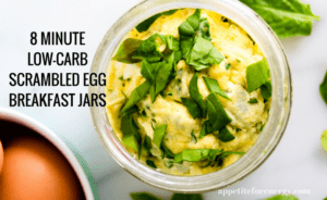 Revolutionize your mornings by shaking up a Low-Carb Scrambled Egg Breakfast Jar. Prepare the night before for a grab & go breakfast or whip up in 8 minutes flat. FOLLOW us for more 30 Minute Recipes. PIN & CLICK through to get the recipe! |Low-carb diet |ketogenic diet |keto diet |keto egg recipes| low carb diet scrambled eggs|gluten free breakfast recipes|Low carb breakfast recipe| #keto #lowcarbrecipes #ketorecipes #lowcarbdiet #scrambledeggs #easylowcarbrecipes #eggrecipes