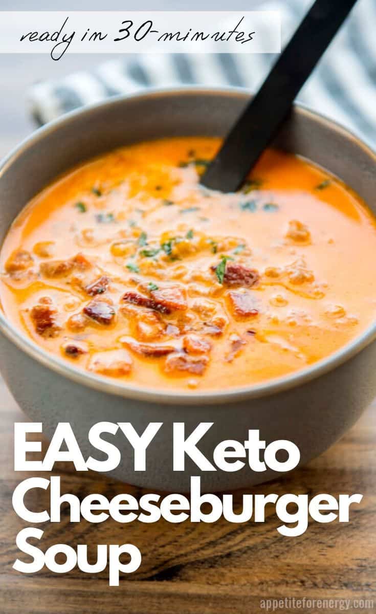 Easy Low Carb Cheeseburger Soup Appetite For Energy