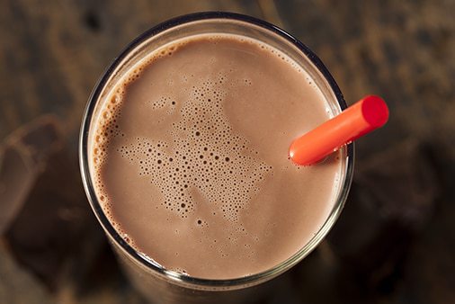 Low Carb hot chocolate with straw