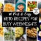 Collage showing the 10 different easy keto recipes