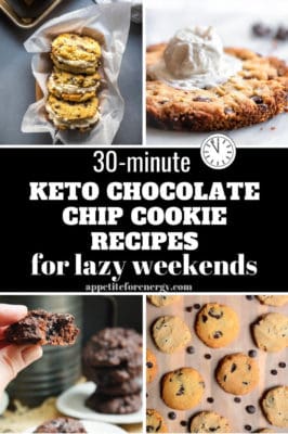 Collage showing the different chocolate chip cookie recipes
