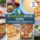 Collage with 8 of the simple Keto Mexican Food recipes for Cinco de Mayo