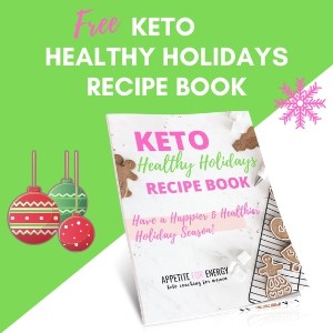 image of Keto Healthy Recipe Ebook with Christmas baubles