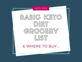 Basic Keto Diet Grocery List AND where to buy header only